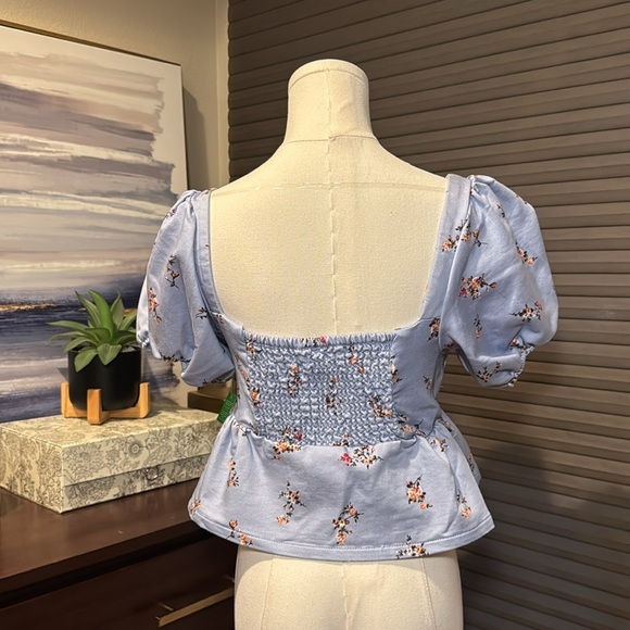 NWT  Juniors' Tinsel Town - Love, Fire Square Neck Babydoll Top. Size Small - Picture 5 of 7